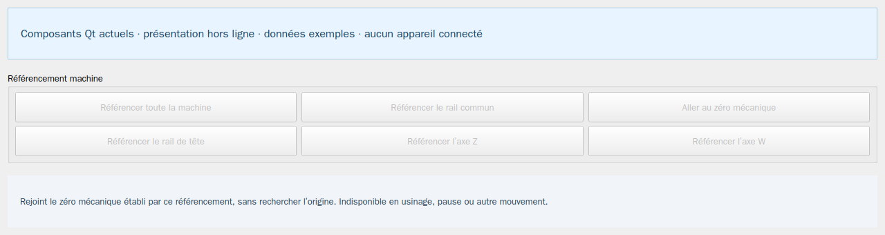 Commandes de référencement mécanique