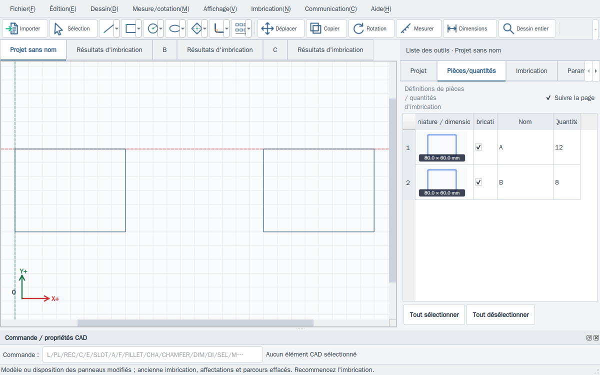 Interface mCAD réelle / composants de production hors ligne