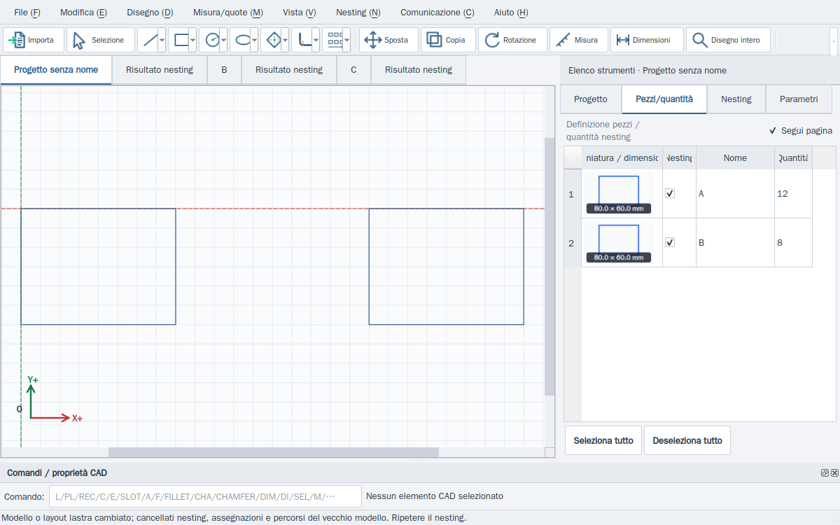 Interfaccia mCAD reale / componenti di produzione offline